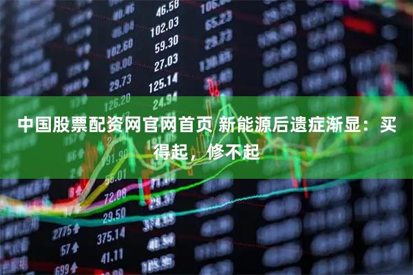 中国股票配资网官网首页 新能源后遗症渐显：买得起，修不起